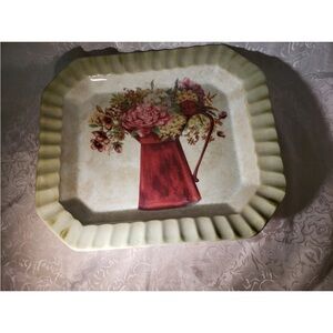 Ruffled Ceramic Platter made in Italy